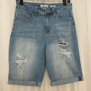 1-Size 9/29 YMI high waisted distressed denim shorts